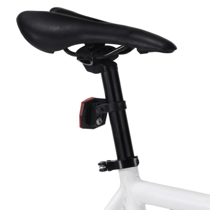 Produktbild för Fixed gear cykel vit och svart 700c 51 cm