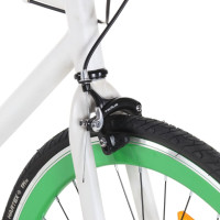 Miniatyr av produktbild för Fixed gear cykel vit och grön 700c 55 cm