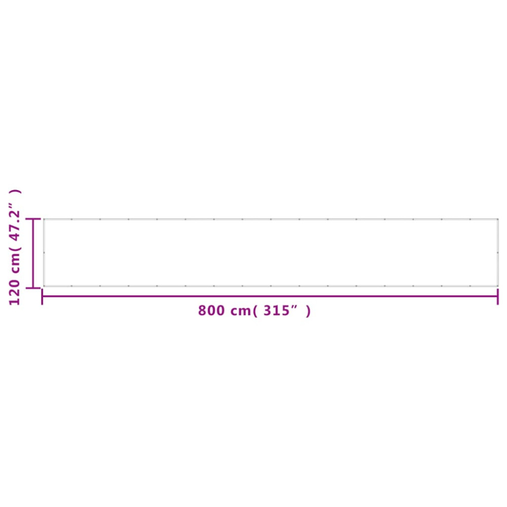 Produktbild för Balkongskärm brun 120x800 cm 100% polyester oxford