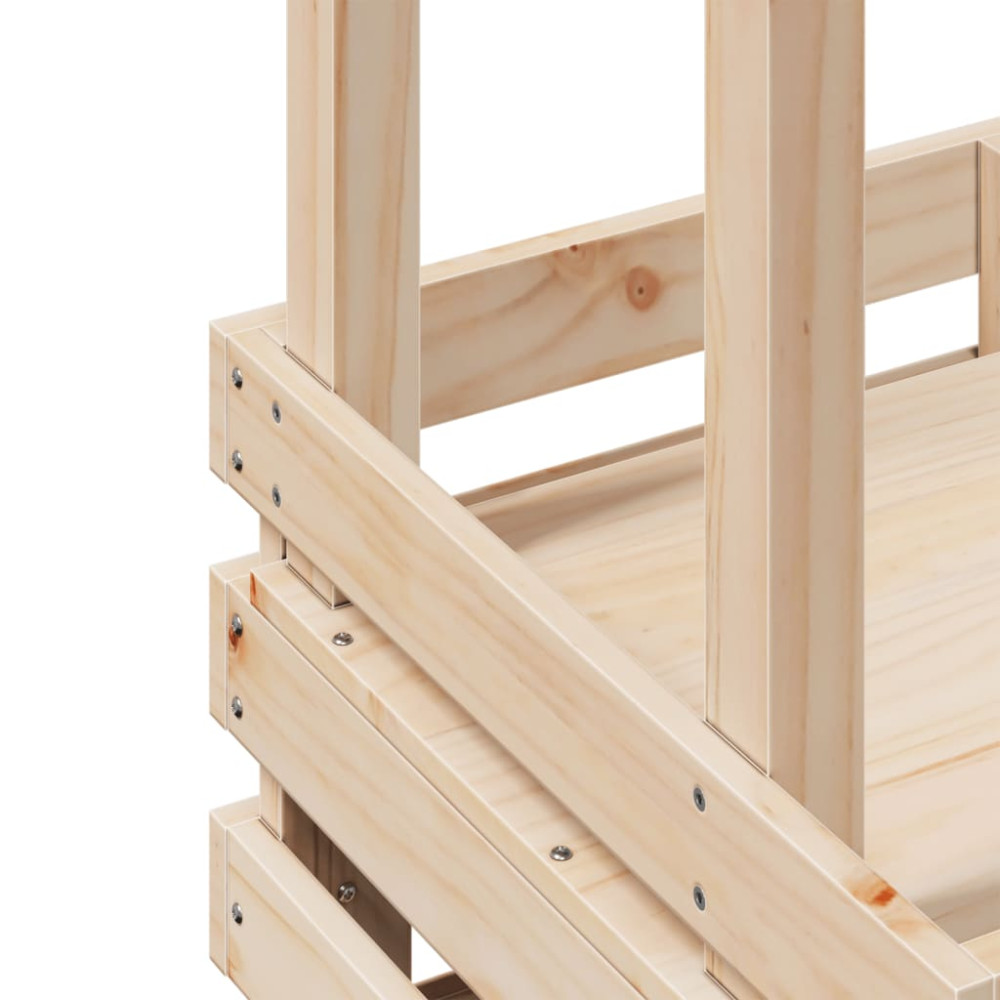 Produktbild för Barbord för trädgården med tak 112,5x57x195,5 cm massivt trä