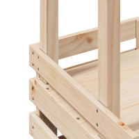 Produktbild för Barbord för trädgården med tak 112,5x57x195,5 cm massivt trä