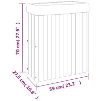 Produktbild för Odlingslåda 55 x 23,5 x 30,5 cm massivt akaciaträ