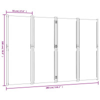 Produktbild för Rumsavdelare 4 paneler taupe 280x180 cm