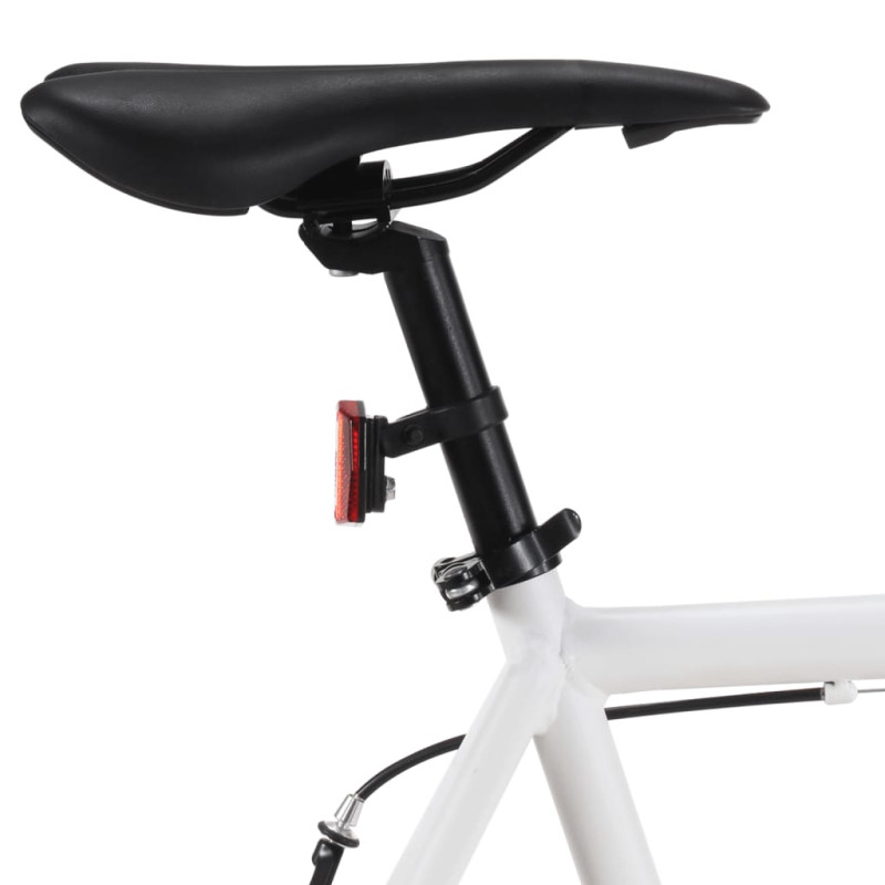 Produktbild för Fixed gear cykel vit och blå 700c 51 cm