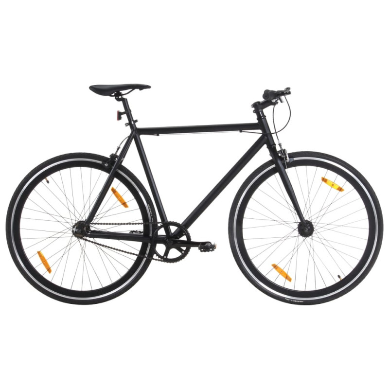 Produktbild för Fixed gear cykel svart 700c 59 cm