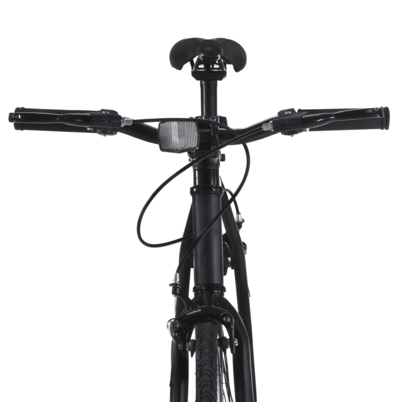 Produktbild för Fixed gear cykel svart och orange 700c 55 cm