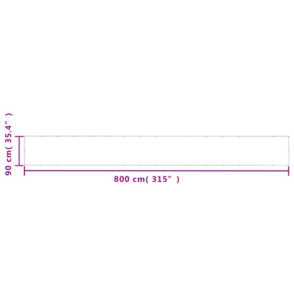 Produktbild för Balkongskärm antracit 90x800 cm 100% polyester oxford
