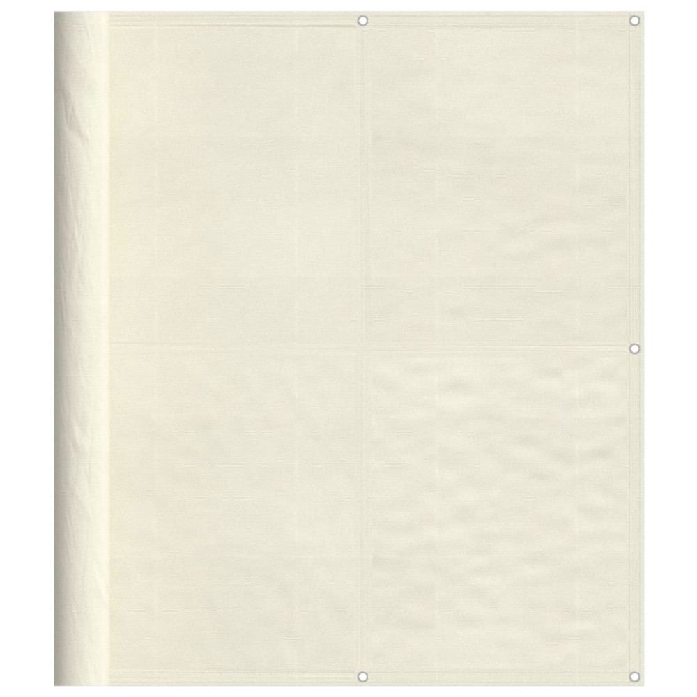 Produktbild för Balkongskärm gräddvit 120x800 cm 100% polyester oxford