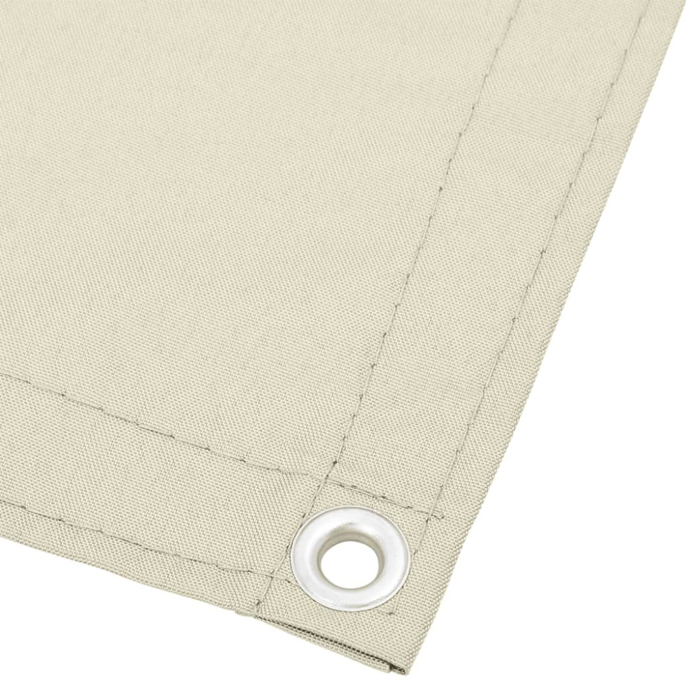 Produktbild för Balkongskärm gräddvit 120x800 cm 100% polyester oxford