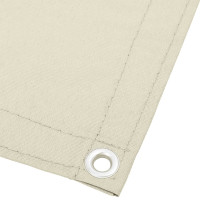 Produktbild för Balkongskärm gräddvit 120x800 cm 100% polyester oxford