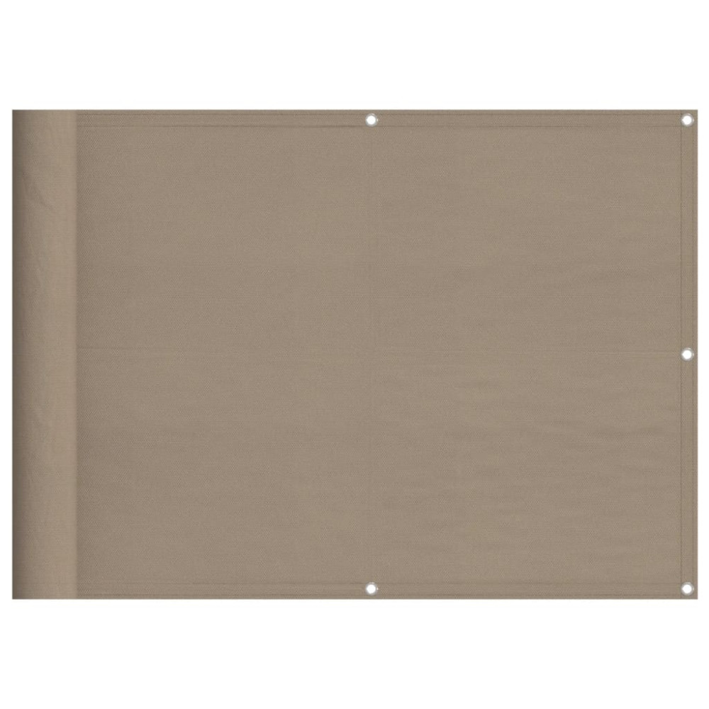 Produktbild för Balkongskärm taupe 75x800 cm 100% polyester oxford