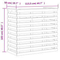 Miniatyr av produktbild för Barbord vit 113,5x50x103 cm massiv furu