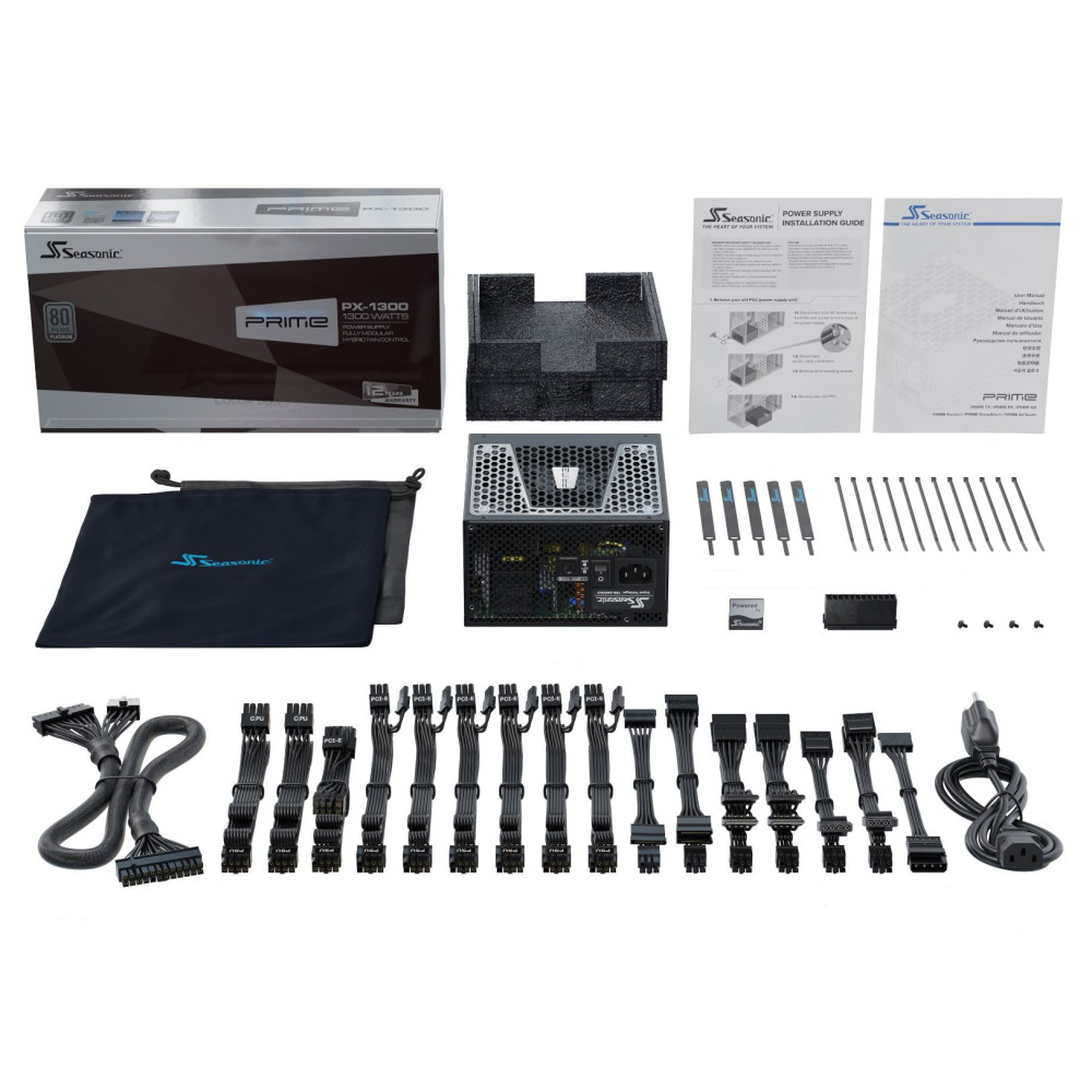 Produktbild för Seasonic PRIME-TX-1300 strömförsörjningsenheter 1300 W 20+4 pin ATX ATX Svart