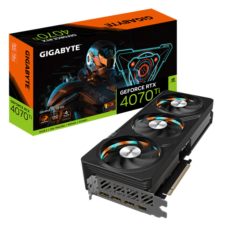 Produktbild för Gigabyte GAMING GeForce RTX­­ 4070 Ti OC V2 12G NVIDIA GeForce RTX 4070 Ti 12 GB GDDR6X