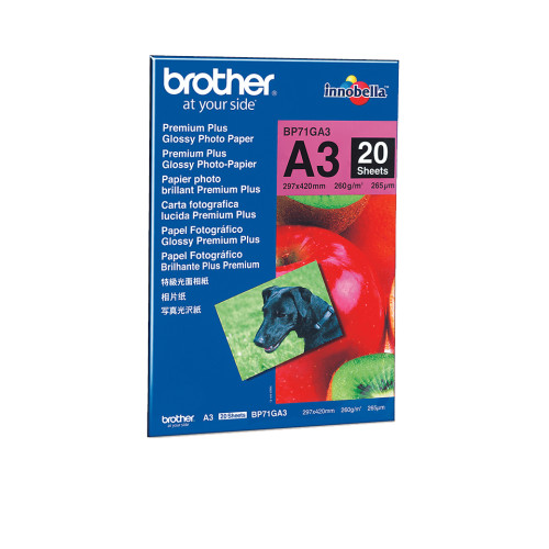 Brother Brother BP71GA3 fotopapper A3 Blå, Röd Glansigt