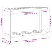 Produktbild för Växtbord med hylla 108x35x75 cm massivt douglasträ