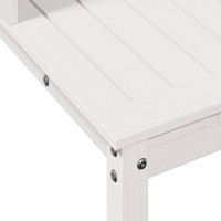 Produktbild för Växtbord med hyllor vit 82,5x50x109,5 cm massiv furu