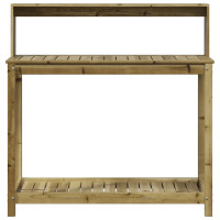 Produktbild för Växtbord med hyllor 108x50x109,5 cm impregnerad furu