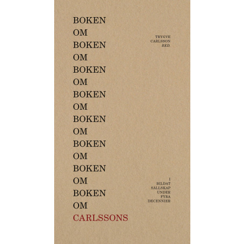 Carlsson Boken om boken : i bildat sällskap under fyra decennier (bok, danskt band)