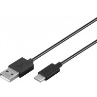 Miniatyr av produktbild för Goobay 45735 USB-kablar 1 m USB 2.0 USB A USB C Svart