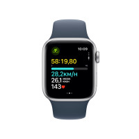 Produktbild för Apple Watch SE OLED 40 mm Digital 324 x 394 pixlar Pekskärm Silver Wi-Fi GPS