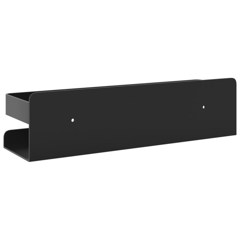 Produktbild för Duschhylla matt svart 23x6,5x6 cm borstat 304 rostfritt stål