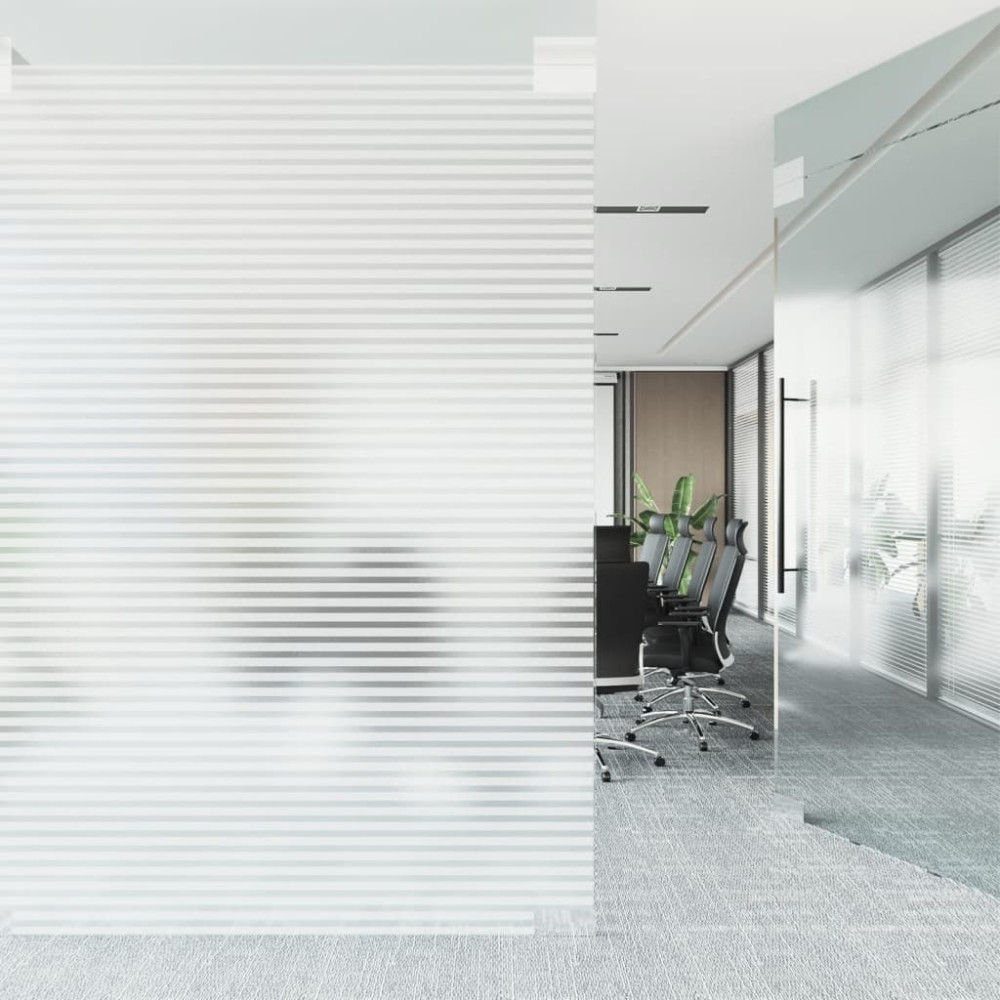 Produktbild för Fönsterfilmer frostad randig design PVC