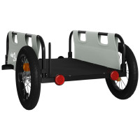 Produktbild för Cykelvagn grå oxfordtyg och järn