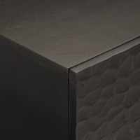 Produktbild för Soffbord svart 100x54x40 cm massivt mangoträ