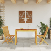 Produktbild för Matbord för trädgården 110x55x75 cm massivt akaciaträ