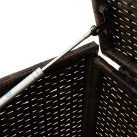 Produktbild för Dynbox på hjul brun 283L konstrottning