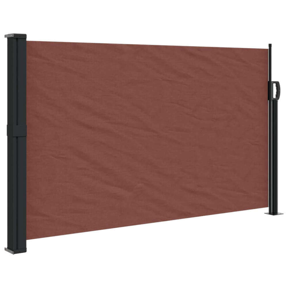 Produktbild för Infällbar sidomarkis brun 120x600 cm