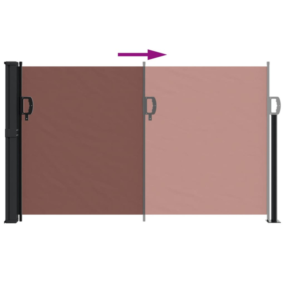 Produktbild för Infällbar sidomarkis brun 120x600 cm