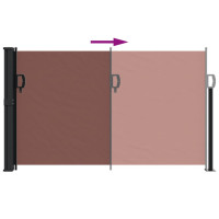 Produktbild för Infällbar sidomarkis brun 120x600 cm