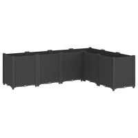 Produktbild för Odlingslåda svart 160x120x53 cm PP