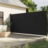 Miniatyr av produktbild för Infällbar sidomarkis 220x600 cm svart