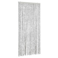 Produktbild för Insektsgardin grå 56x185 cm chenille