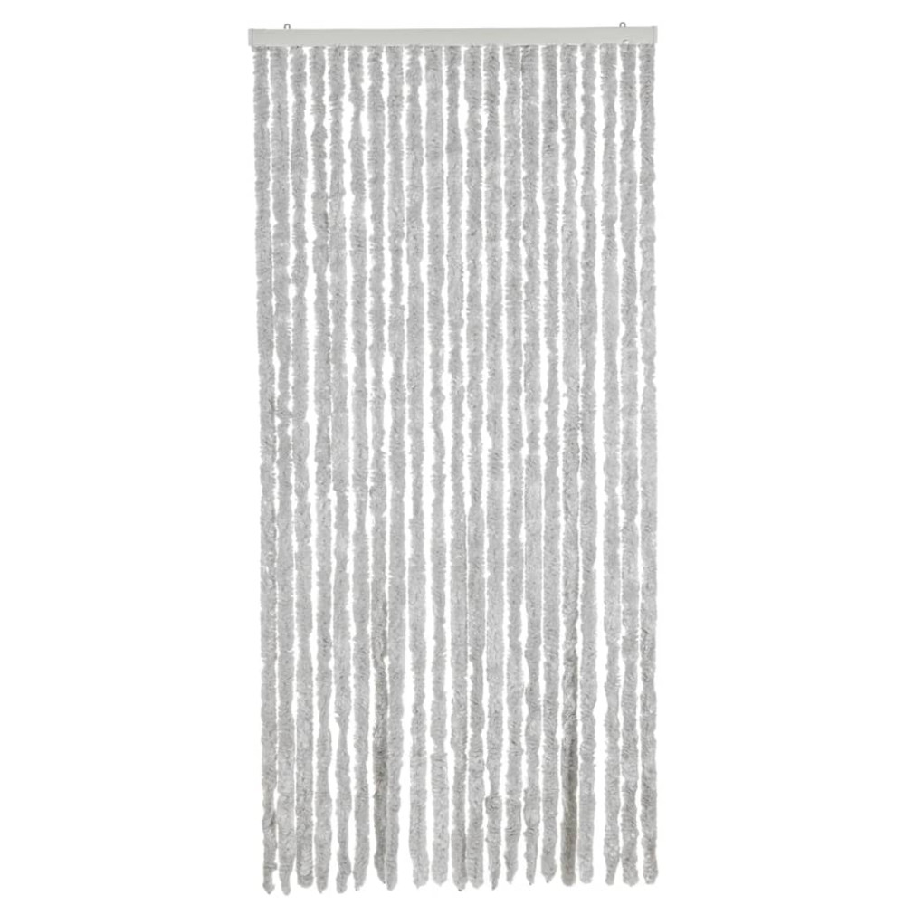 Produktbild för Insektsgardin grå 56x185 cm chenille