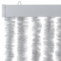Produktbild för Insektsgardin grå 56x185 cm chenille
