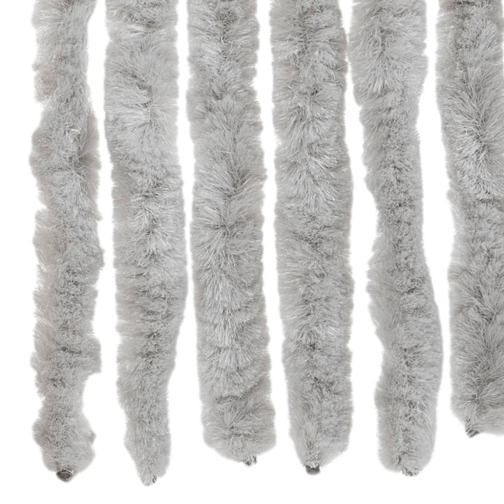 Produktbild för Insektsgardin grå 56x185 cm chenille