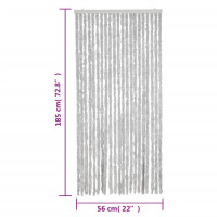 Produktbild för Insektsgardin grå 56x185 cm chenille