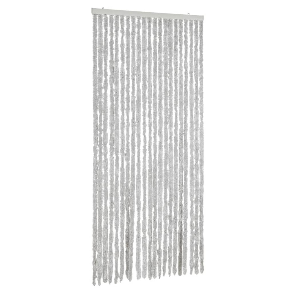 Produktbild för Insektsgardin grå 100x200 cm chenille