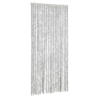 Produktbild för Insektsgardin grå 100x200 cm chenille