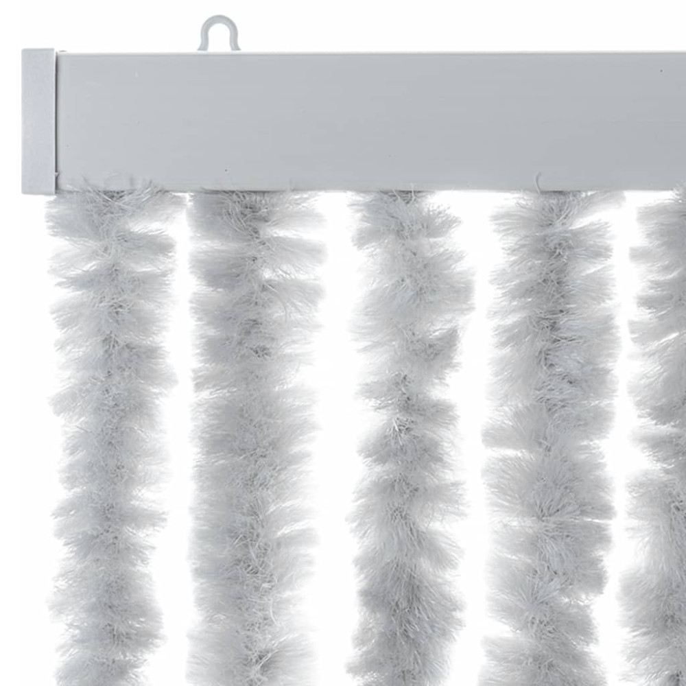 Produktbild för Insektsgardin grå 100x200 cm chenille