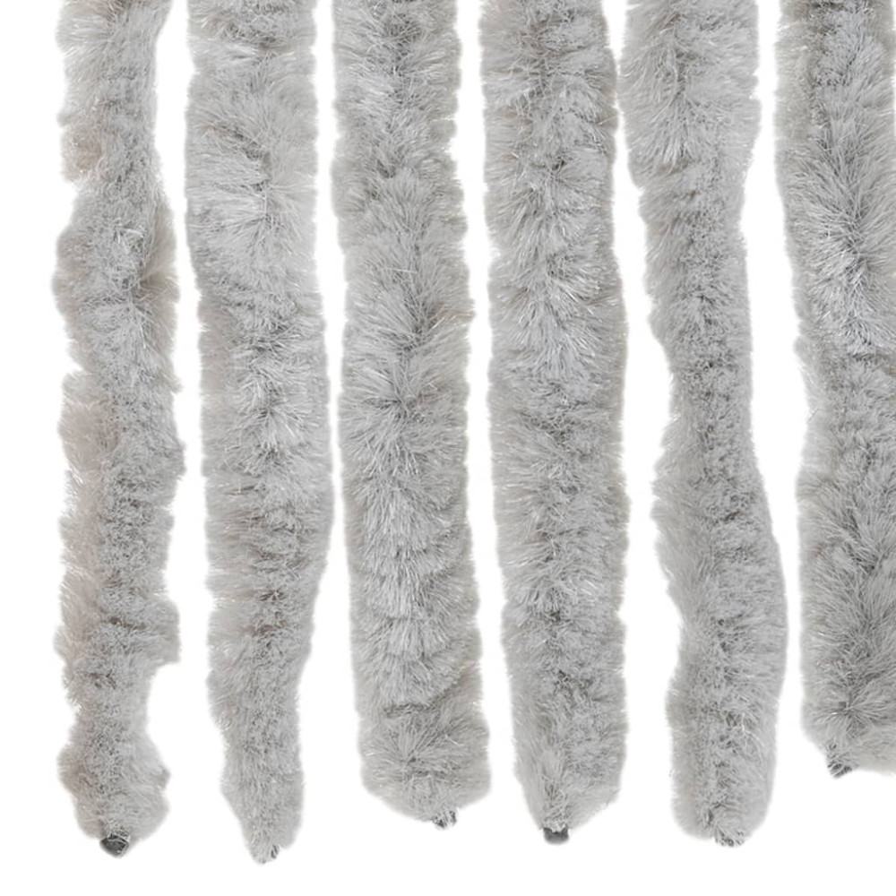 Produktbild för Insektsgardin grå 100x200 cm chenille