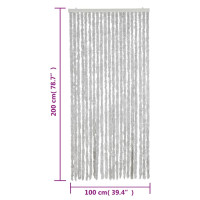 Produktbild för Insektsgardin grå 100x200 cm chenille