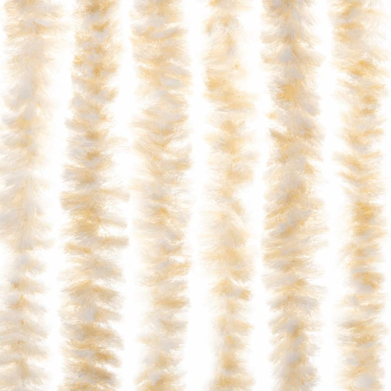 Produktbild för Insektsgardin beige och vit 100x220 cm chenille