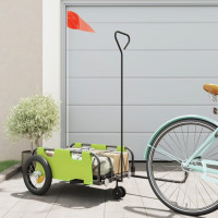 Miniatyr av produktbild för Cykelvagn grön oxfordtyg och järn