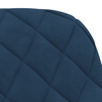 Produktbild för Matstolar 2 st blå sammet
