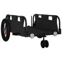 Produktbild för Cykelvagn svart oxfordtyg och järn